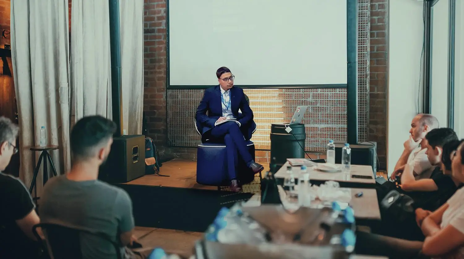 ELASRI Oussama speaking at a conference